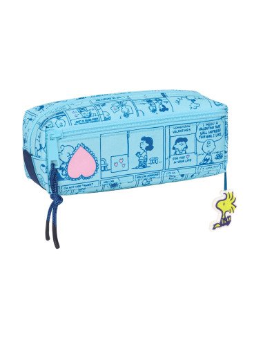 Portatodo Triple Pequeño Con Goma Elástica 22Cm Snoopy | Reino Escolar: Mochilas y Regalos