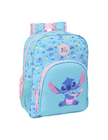 Mochila Junior Adaptable a Carro Stitch "Waves" | Reino Escolar