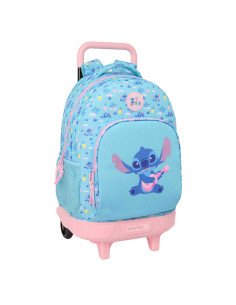 Mochila Grande con Ruedas Compact Extraible Stitch "Waves" | Reino Escolar: Mochilas y Regalos