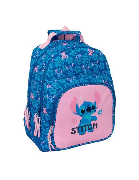 Mochila Doble Adaptable a Carro Stitch "Lio" | Reino Escolar: Mochilas y Regalos