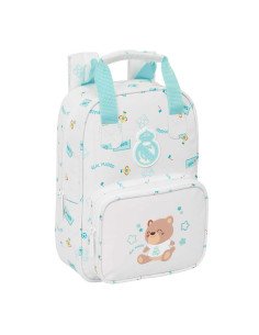Mochila Infantil Con Asas Real Madrid Preescolar Blanca | Reino Escolar: Mochilas y Regalos