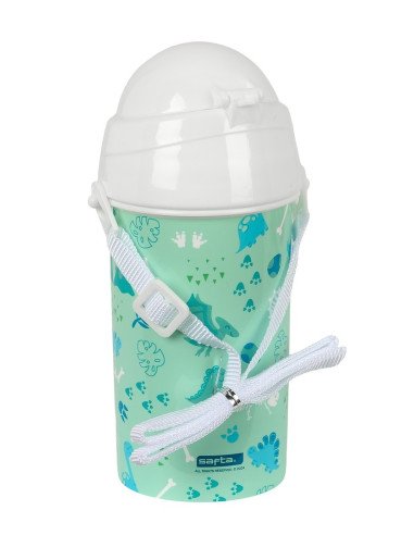 Botella 500ml Apertura Automática Con Pajita Safta Preescolar | Reino Escolar: Mochilas y Regalos