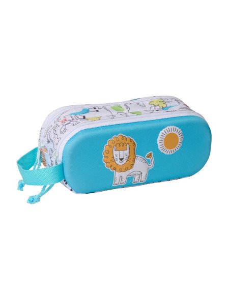 Portatodo Doble 3D SAFTA Lion 3D | Reino Escolar