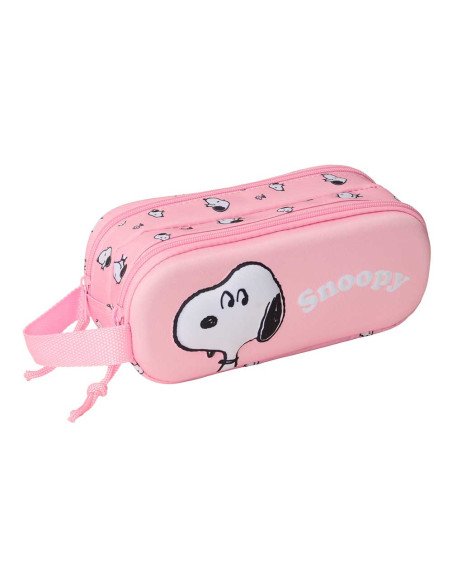 Portatodo Doble 3D Snoopy 3D | Reino Escolar: Mochilas y Regalos