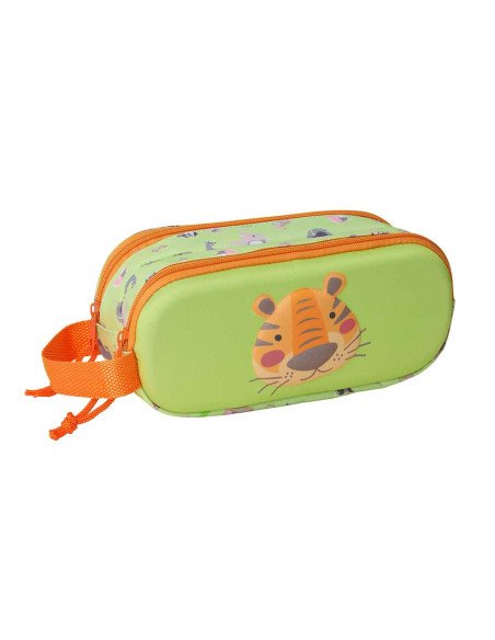 Portatodo Doble 3D SAFTA Tiger 3D | Reino Escolar