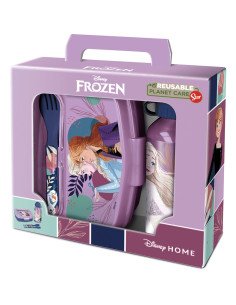 Set De Botella Y Sandwichera  +  Cubiertos Frozen "Cool Days" | Reino Escolar: Mochilas y Regalos