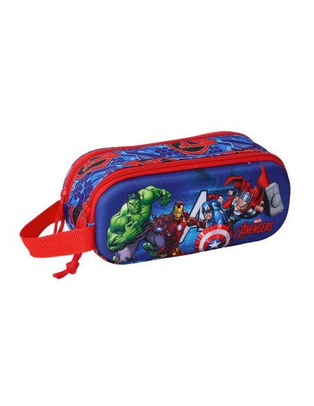 Portatodo Doble 3D Avengers 3D | Reino Escolar: Mochilas y Regalos