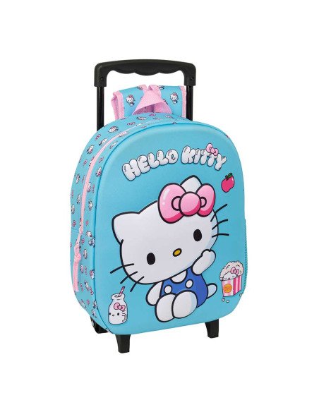 Mochila 3D Con Ruedas Hello Kitty | Reino Escolar: Mochilas y Regalos