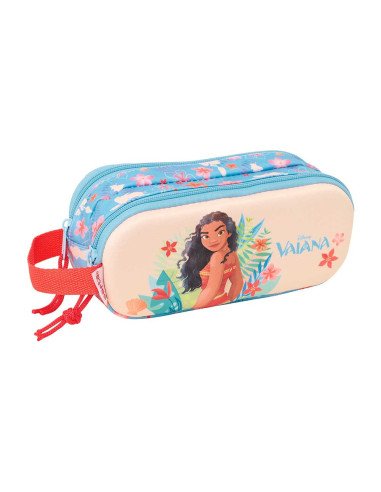 Portatodo Doble 3D Vaiana | Reino Escolar: Mochilas y Regalos