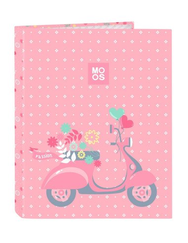 Carpeta Cartón Folio 4 Anillas Mixtas Moos | Reino Escolar: Mochilas y Regalos