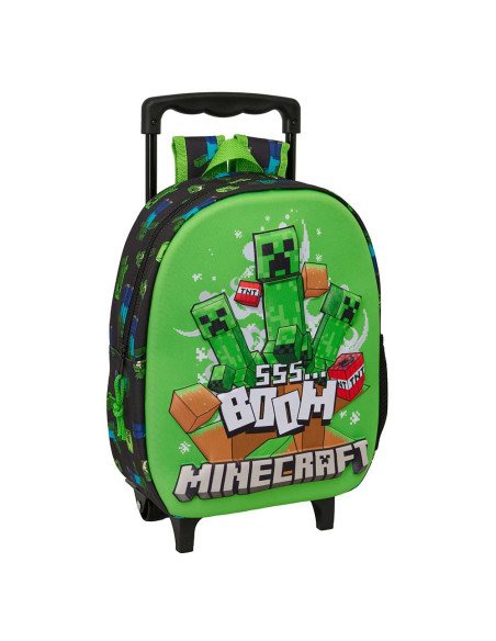 Mochila 3D Con Ruedas Minecraft | Reino Escolar: Mochilas y Regalos