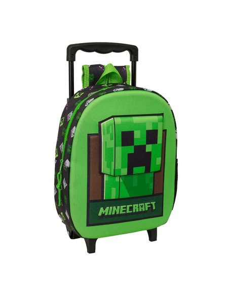 Mochila 3D Con Ruedas Minecraft | Reino Escolar: Mochilas y Regalos