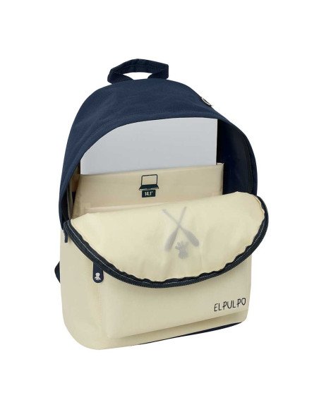 Mochila para Portátil 14.1" El Pulpo "Beige" | Reino Escolar