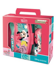 Set De Botella Y Sandwichera  +  Cubiertos Minnie Mouse "Naive" | Reino Escolar: Mochilas y Regalos
