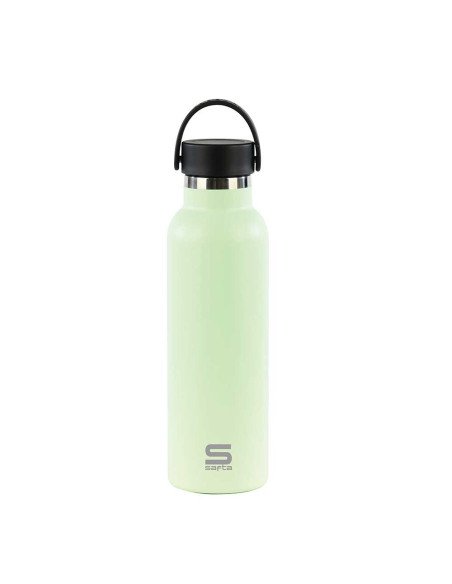 Botella Termo Exterior Goma 600 ml SAFTA "Verde Hoja"