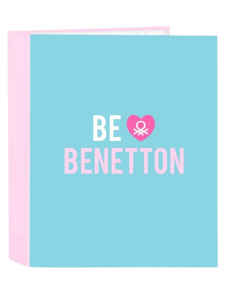 Carpeta Cartón Folio 4Anillas Lomo Ancho Benetton | Reino Escolar: Mochilas y Regalos