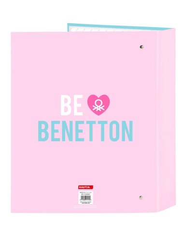 Carpeta Cartón Folio 4Anillas Lomo Ancho Benetton | Reino Escolar: Mochilas y Regalos