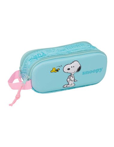 Portatodo Doble 3D Snoopy | Reino Escolar: Mochilas y Regalos