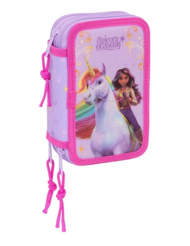 Plumier Triple 37 Pcs Unicorn Academy | Reino Escolar: Mochilas y Regalos