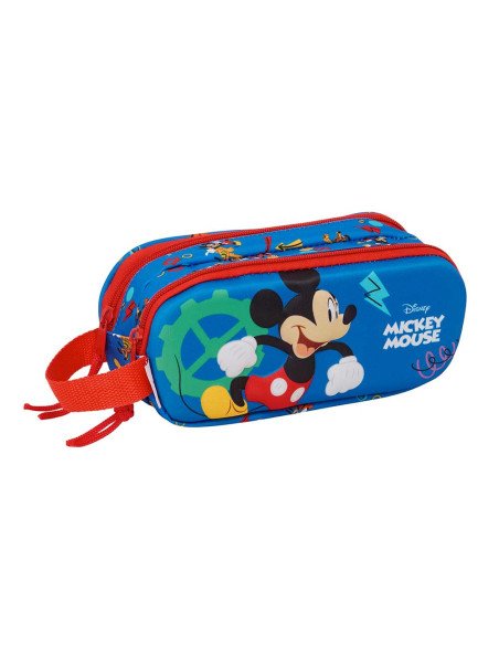 Portatodo Doble 3D Mickey Mouse | Reino Escolar: Mochilas y Regalos