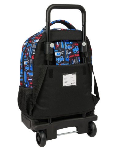 Mochila Grande Con Ruedas Compact Ext.Simple Hot Wheels | Reino Escolar: Mochilas y Regalos